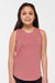 LAT 2692 Youth Girls Relaxed Fine Jersey Tank Top Mauvelous Pink Model Front