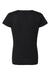 LAT 3507 Womens Fine Jersey Short Sleeve V-Neck T-Shirt Black Flat Back