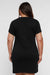 LAT 3522 Womens Short Sleeve T-Shirt Dress Black Model Back