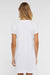 LAT 3522 Womens Short Sleeve T-Shirt Dress White Model Back