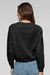 LAT 3528 Womens Relaxed Boxy Fleece Crewneck Sweatshirt Black Model Back