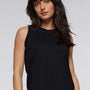 LAT Womens Relaxed Fine Jersey Tank Top - Black