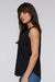 LAT 3592 Womens Relaxed Fine Jersey Tank Top Black Model Side