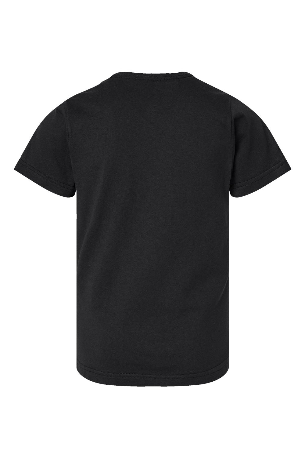 LAT 6101 Youth Fine Jersey Short Sleeve Crewneck T-Shirt Black Flat Back
