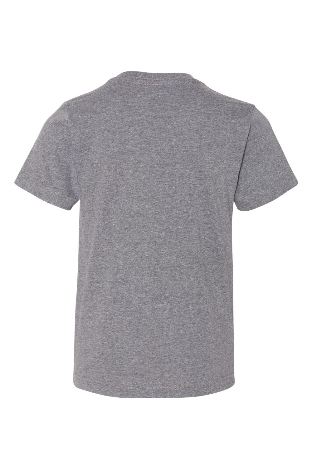 LAT 6101 Youth Fine Jersey Short Sleeve Crewneck T-Shirt Heather Granite Grey Flat Back