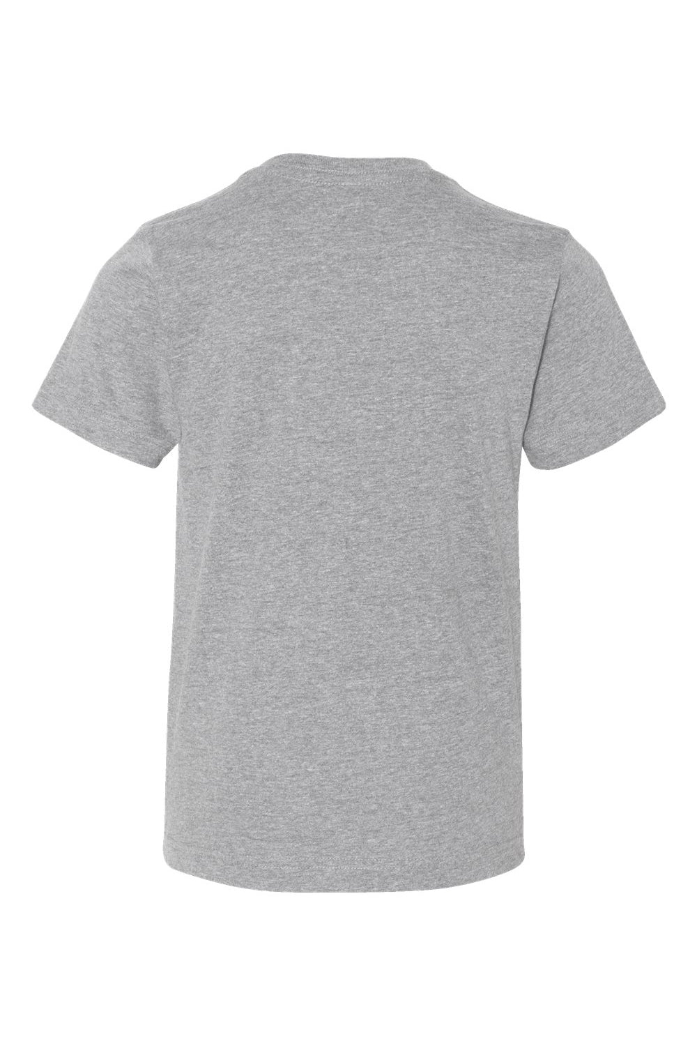 LAT 6101 Youth Fine Jersey Short Sleeve Crewneck T-Shirt Heather Grey Flat Back