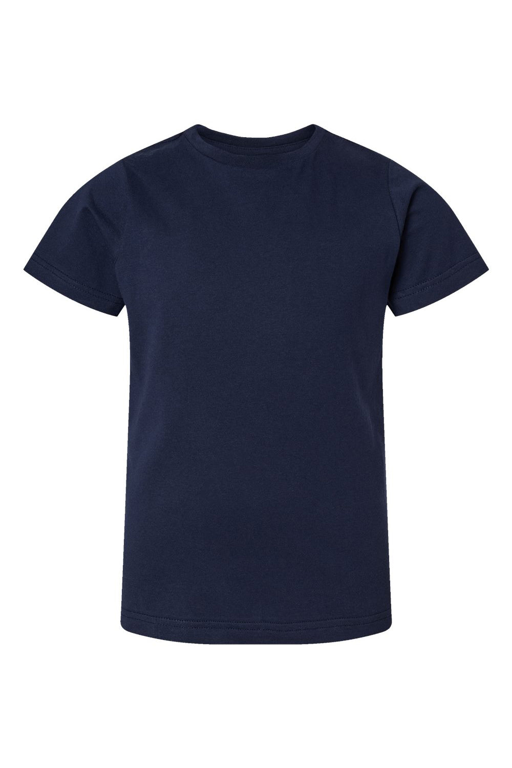 LAT 6101 Youth Fine Jersey Short Sleeve Crewneck T-Shirt Navy Blue Flat Front