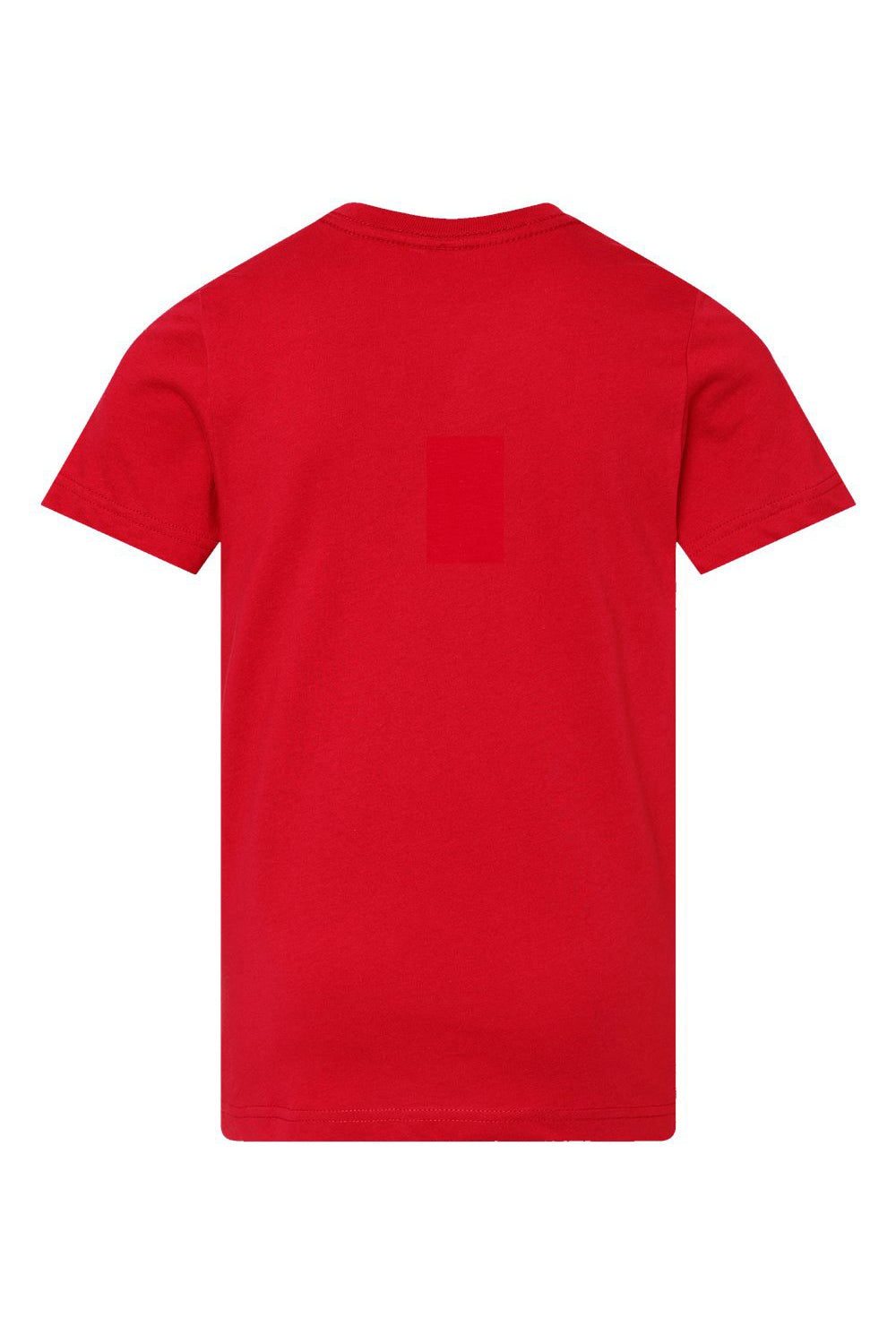 LAT 6101 Youth Fine Jersey Short Sleeve Crewneck T-Shirt Red Flat Back
