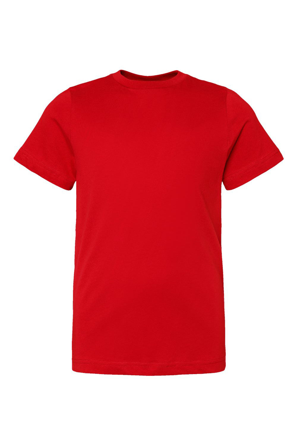 LAT 6101 Youth Fine Jersey Short Sleeve Crewneck T-Shirt Red Flat Front