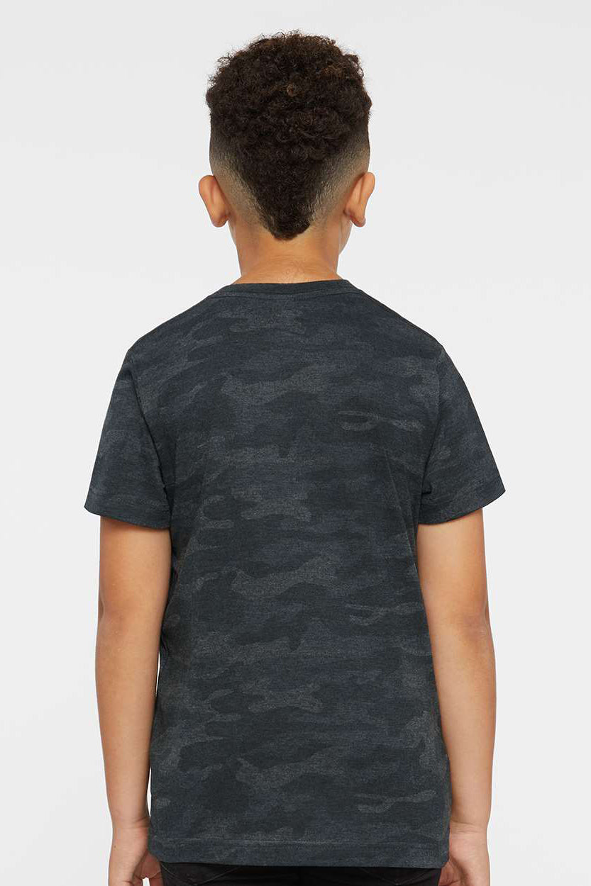 LAT 6101 Youth Fine Jersey Short Sleeve Crewneck T-Shirt Storm Camo Model Back