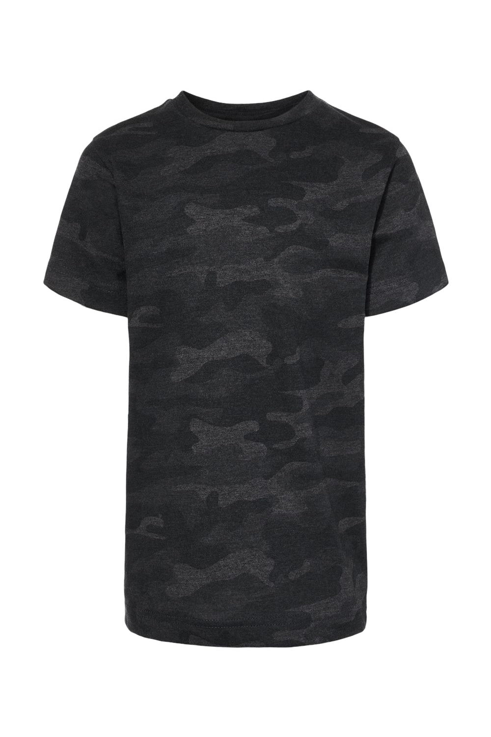 LAT 6101 Youth Fine Jersey Short Sleeve Crewneck T-Shirt Storm Camo Flat Front