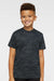 LAT 6101 Youth Fine Jersey Short Sleeve Crewneck T-Shirt Storm Camo Model Front