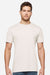 LAT 6901ECO Mens Eco Jersey Short Sleeve Crewneck T-Shirt Eggshell White Model Front