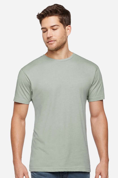 LAT 6901ECO Mens Eco Jersey Short Sleeve Crewneck T-Shirt Eucalyptus Green Model Front