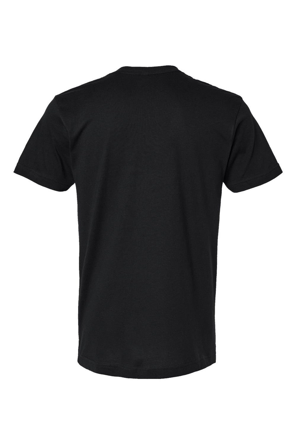 LAT 6901 Mens Fine Jersey Short Sleeve Crewneck T-Shirt Black Flat Back