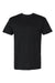 LAT 6901 Mens Fine Jersey Short Sleeve Crewneck T-Shirt Black Flat Front