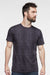 LAT 6901 Mens Fine Jersey Short Sleeve Crewneck T-Shirt Black Reptile Model Front