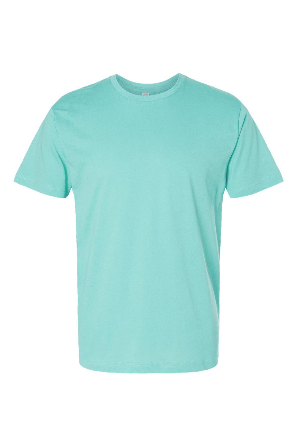 LAT 6901 Mens Fine Jersey Short Sleeve Crewneck T-Shirt Chill Blue Flat Front
