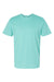 LAT 6901 Mens Fine Jersey Short Sleeve Crewneck T-Shirt Chill Blue Flat Front