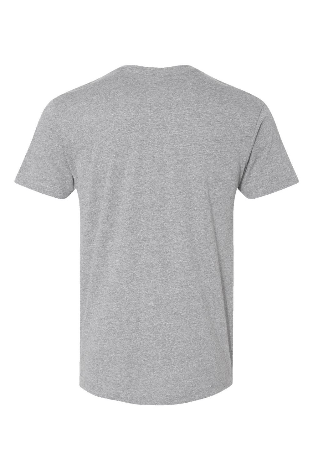 LAT 6901 Mens Fine Jersey Short Sleeve Crewneck T-Shirt Heather Grey Flat Back