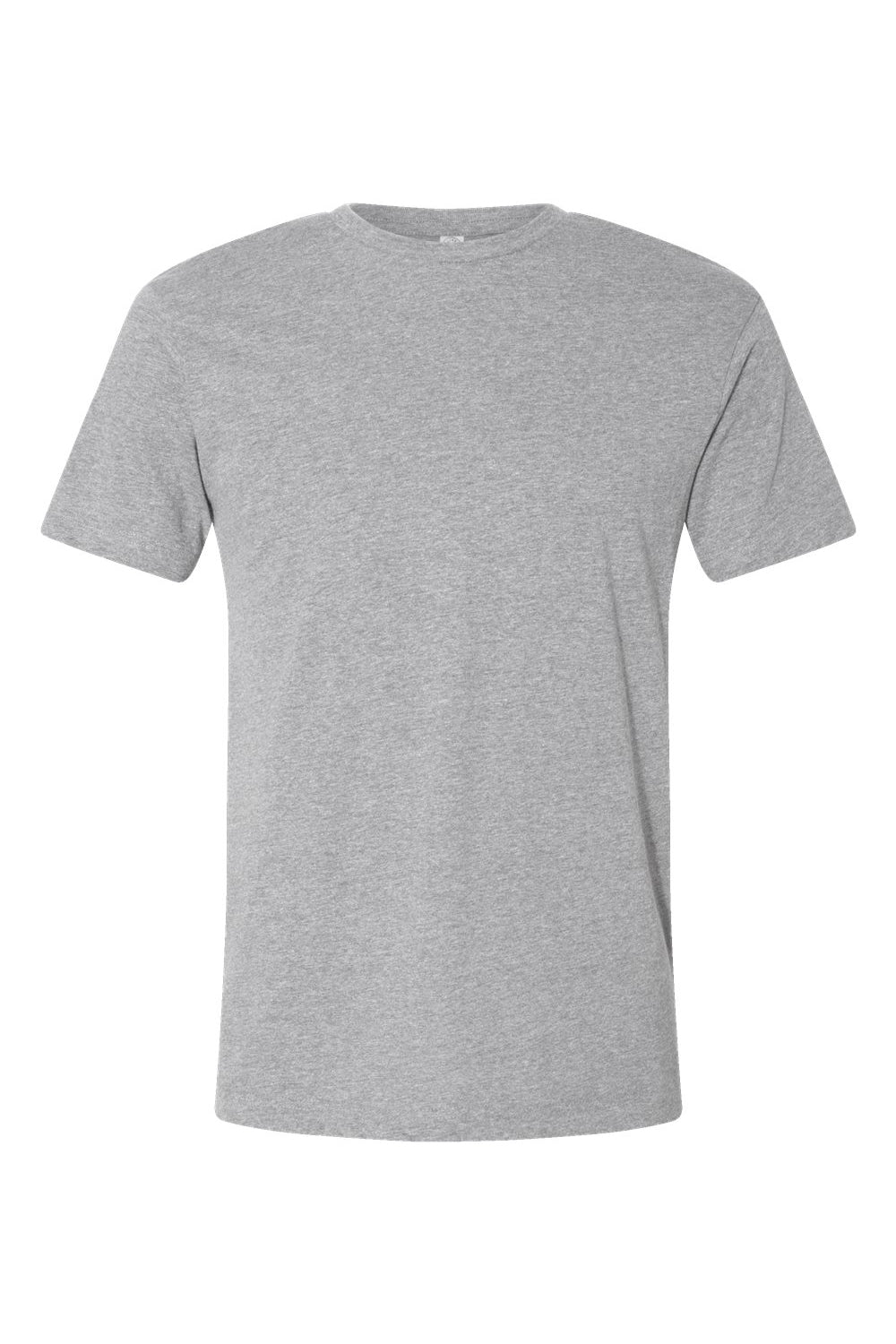 LAT 6901 Mens Fine Jersey Short Sleeve Crewneck T-Shirt Heather Grey Flat Front