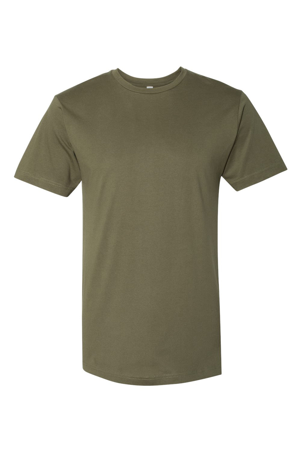 LAT 6901 Mens Fine Jersey Short Sleeve Crewneck T-Shirt Military Green Flat Front