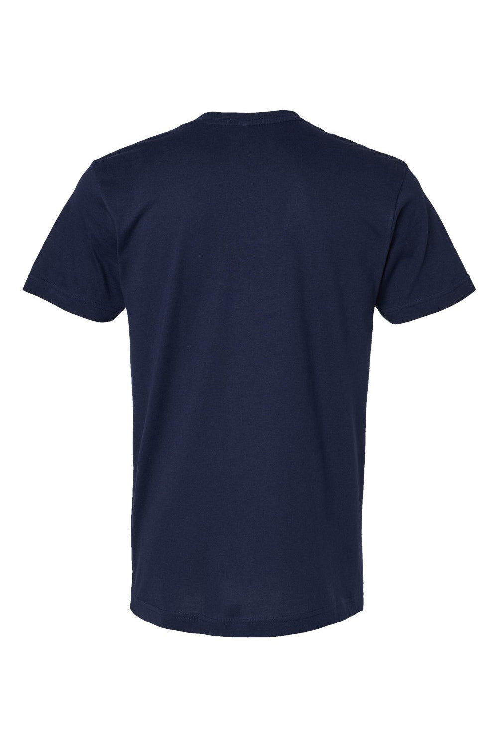 LAT 6901 Mens Fine Jersey Short Sleeve Crewneck T-Shirt Navy Blue Flat Back
