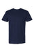 LAT 6901 Mens Fine Jersey Short Sleeve Crewneck T-Shirt Navy Blue Flat Front