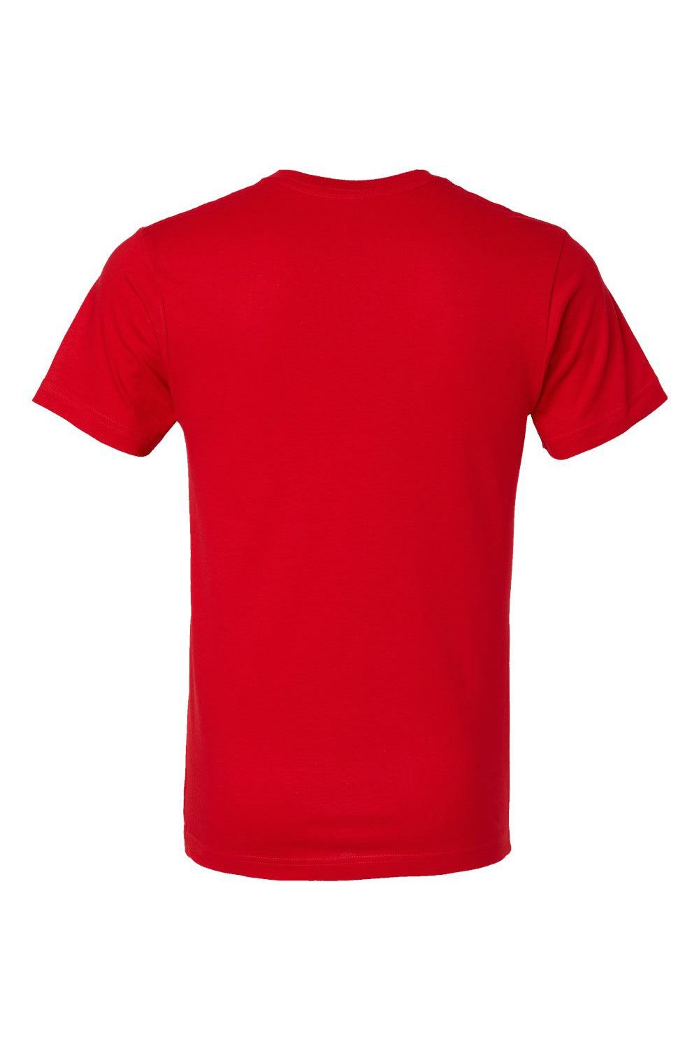 LAT 6901 Mens Fine Jersey Short Sleeve Crewneck T-Shirt Red Flat Back