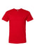 LAT 6901 Mens Fine Jersey Short Sleeve Crewneck T-Shirt Red Flat Front