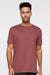 LAT 6901 Mens Fine Jersey Short Sleeve Crewneck T-Shirt Rouge Model Front