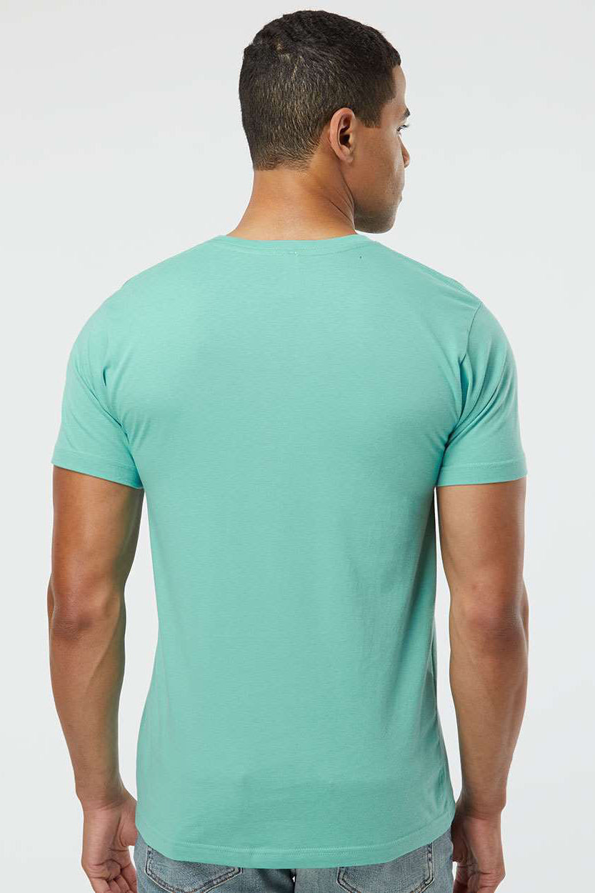 LAT 6901 Mens Fine Jersey Short Sleeve Crewneck T-Shirt Saltwater Green Model Back