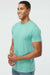 LAT 6901 Mens Fine Jersey Short Sleeve Crewneck T-Shirt Saltwater Green Model Side