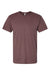 LAT 6901 Mens Fine Jersey Short Sleeve Crewneck T-Shirt Sangria Blackout Flat Front