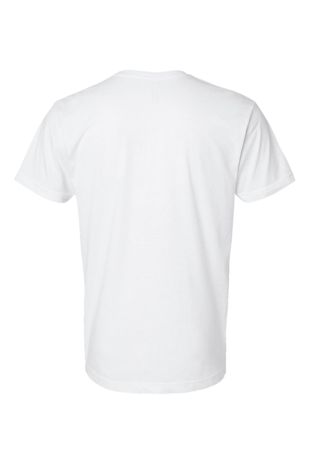 LAT 6901 Mens Fine Jersey Short Sleeve Crewneck T-Shirt White Flat Back