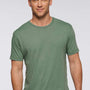 LAT Mens Vintage Wash Short Sleeve Crewneck T-Shirt - Basil Green