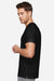 LAT 6904 Mens Bamboo Short Sleeve Crewneck T-Shirt Black Model Side