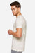 LAT 6904 Mens Bamboo Short Sleeve Crewneck T-Shirt Eggshell White Model Side