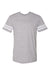 LAT 6937 Mens Fine Jersey Short Sleeve Crewneck T-Shirt Vintage Heather Grey/White Flat Front