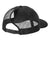 Port Authority Hats LC401 Womens Snapback Ponytail Trucker Hat Black Flat Back