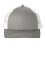 Port Authority Hats LC401 Womens Snapback Ponytail Trucker Hat Heather Grey/White Flat Front