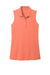 Port Authority LK110SV Womens Dry Zone Moisture Wicking Micro Mesh Sleeveless Polo Shirt Coral Splash Orange Flat Front