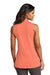 Port Authority LK110SV Womens Dry Zone Moisture Wicking Micro Mesh Sleeveless Polo Shirt Coral Splash Orange Model Back