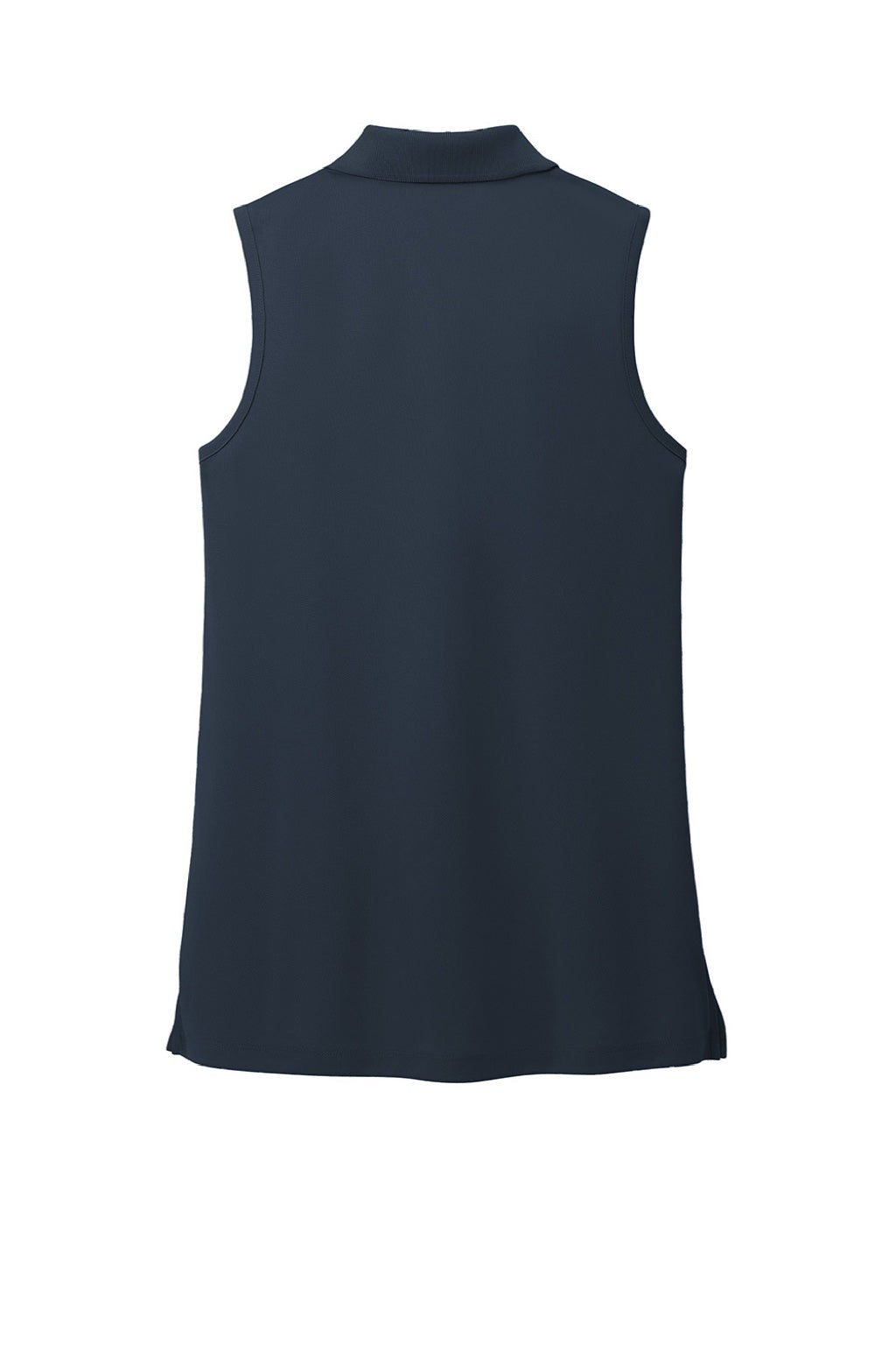 Port Authority LK110SV Womens Dry Zone Moisture Wicking Micro Mesh Sleeveless Polo Shirt River Navy Blue Flat Back