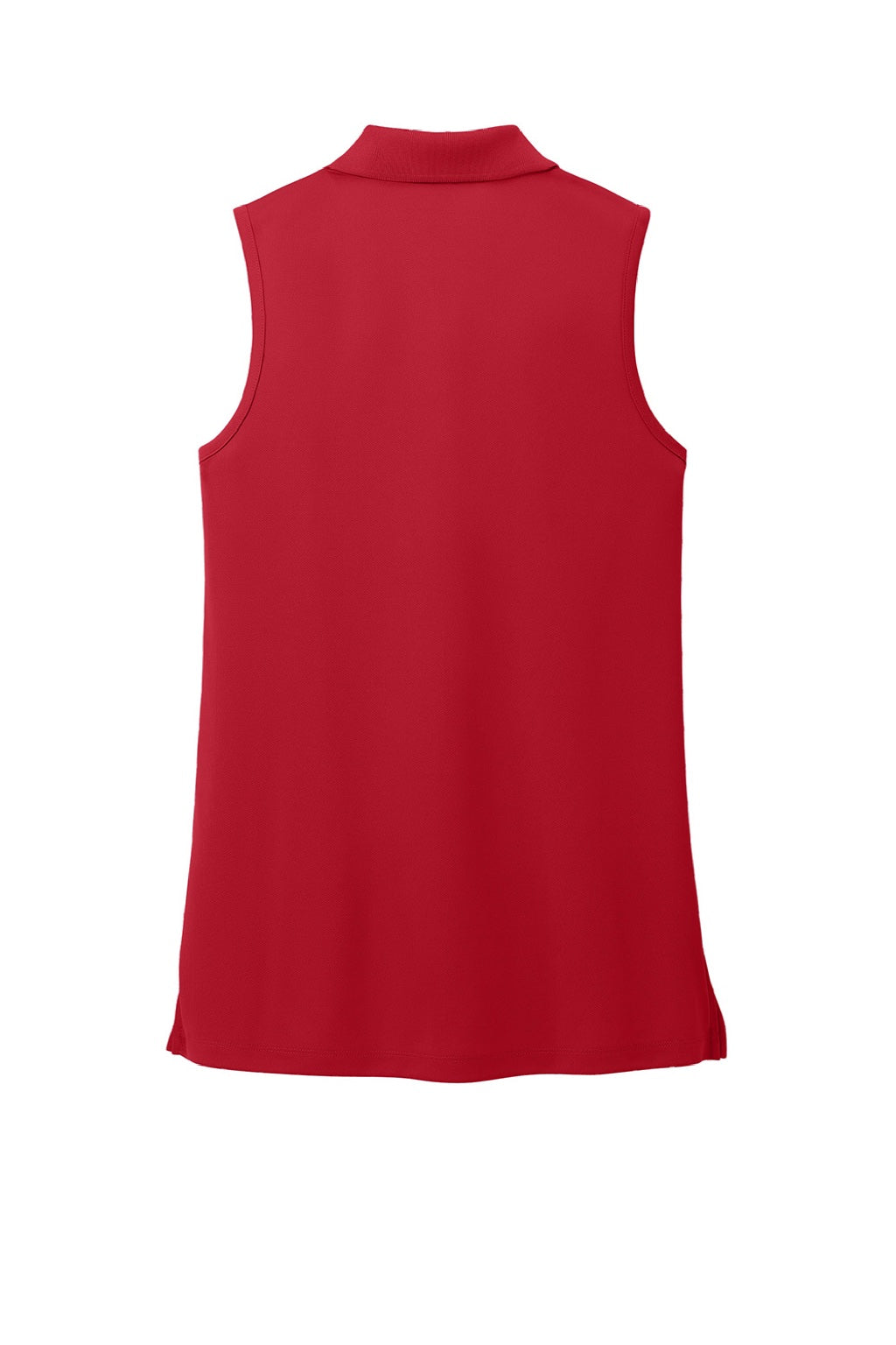 Port Authority LK110SV Womens Dry Zone Moisture Wicking Micro Mesh Sleeveless Polo Shirt Rich Red Flat Back