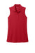 Port Authority LK110SV Womens Dry Zone Moisture Wicking Micro Mesh Sleeveless Polo Shirt Rich Red Flat Front
