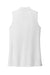 Port Authority LK110SV Womens Dry Zone Moisture Wicking Micro Mesh Sleeveless Polo Shirt White Flat Back