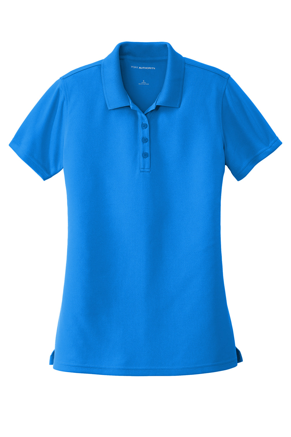 Port Authority LK110 Womens Dry Zone Moisture Wicking Short Sleeve Polo Shirt Coastal Blue Flat Front