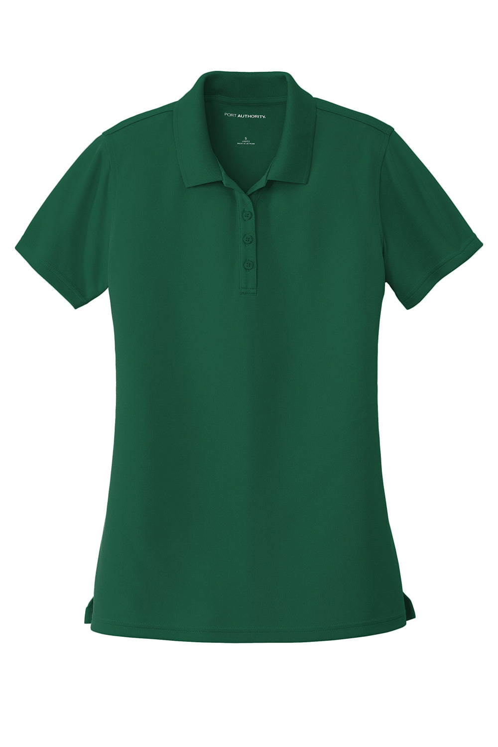 Port Authority LK110 Womens Dry Zone Moisture Wicking Short Sleeve Polo Shirt Deep Forest Green Flat Front