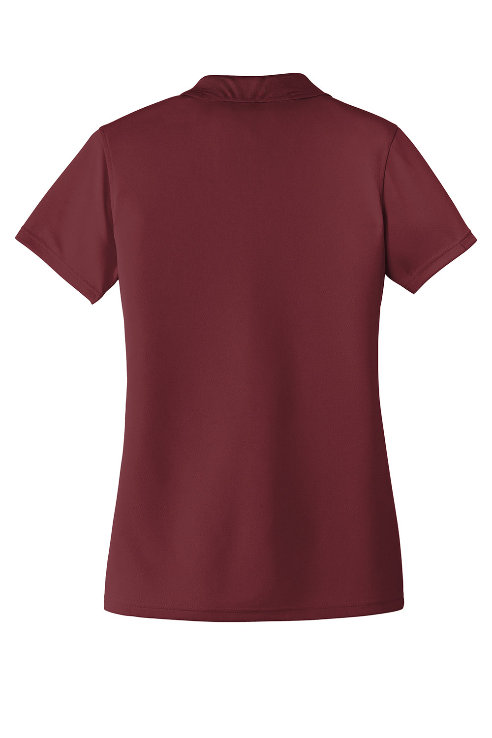 Port Authority LK110 Womens Dry Zone Moisture Wicking Short Sleeve Polo Shirt Burgundy Flat Back